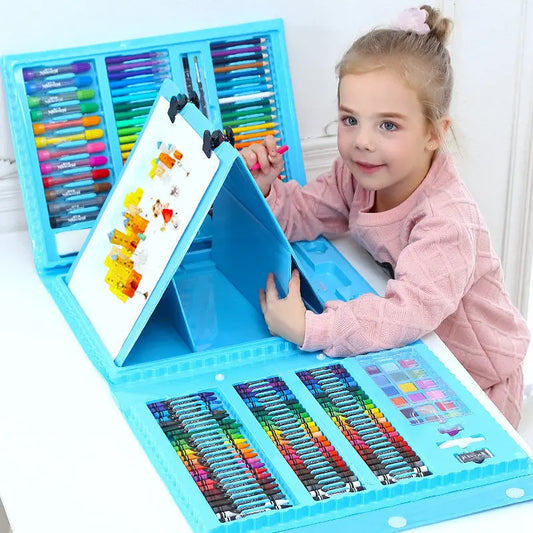 Children's Drawing & Painting Art Set – Pencils, Crayons & Watercolour Pens