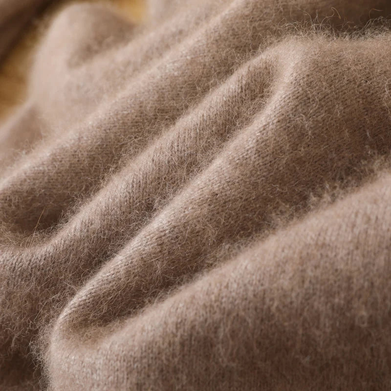 Men's V-Neck Cashmere Blend Jumper – Luxury Knit Winter Pullover