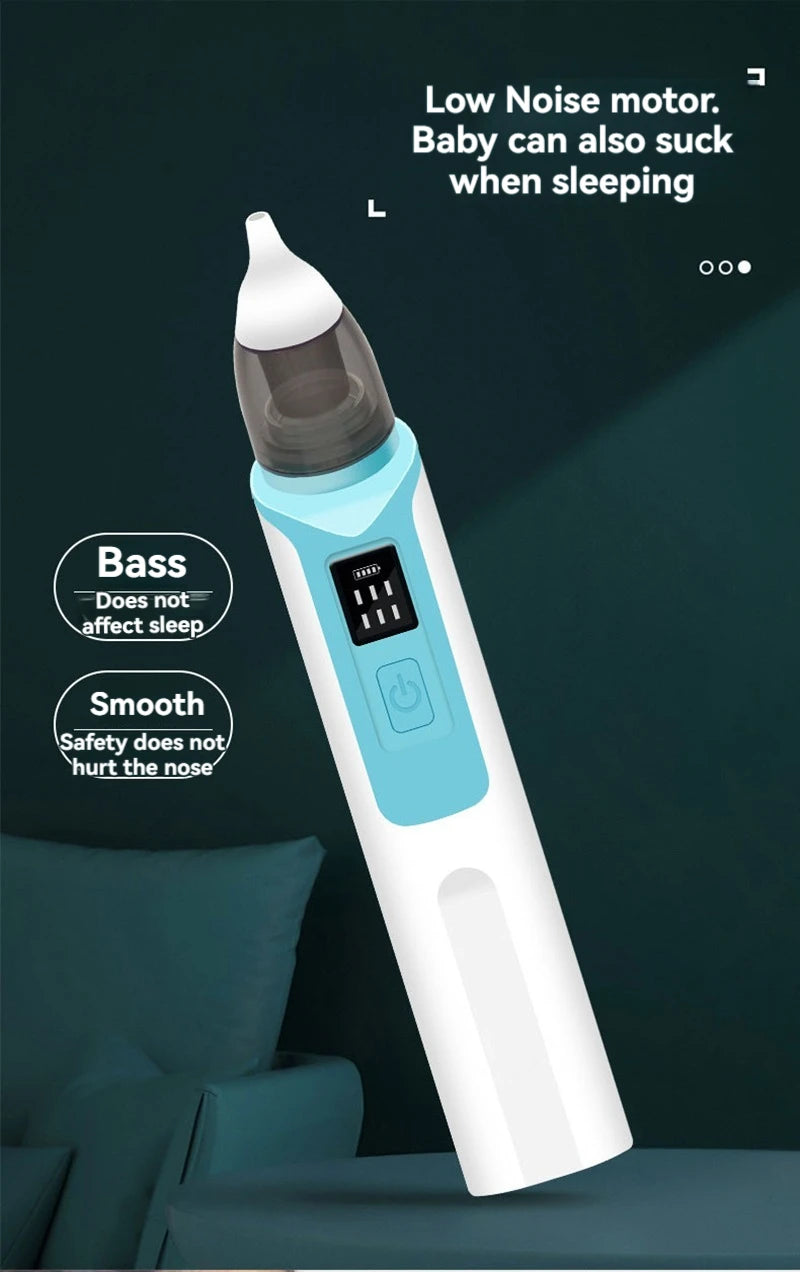 Baby Electric Nasal Aspirator – USB Rechargeable Newborn Nose Cleaner