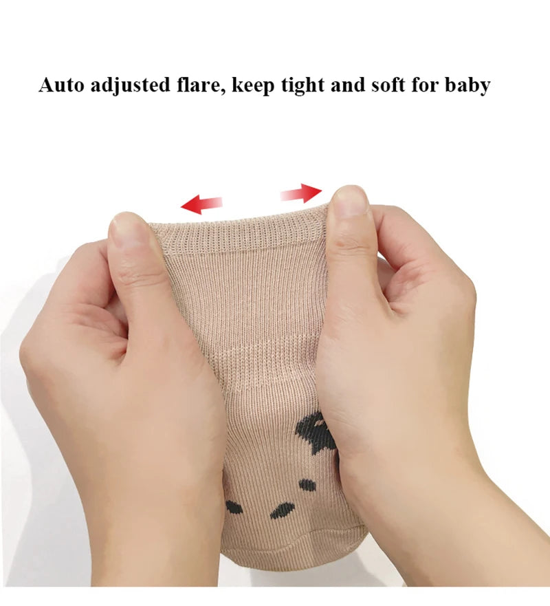 Baby & Toddler Anti-Slip Floor Socks – 5 Pairs, Cartoon Print, Ages 0–5