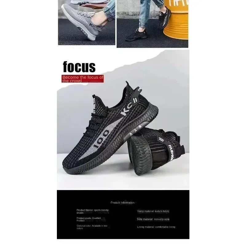 Men's Breathable Mesh Trainers – Lightweight Deodorant Sneakers