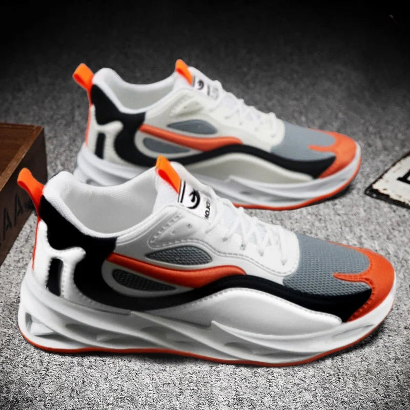 Men's Cushioned Running Trainers – Breathable Lightweight Sports Shoes