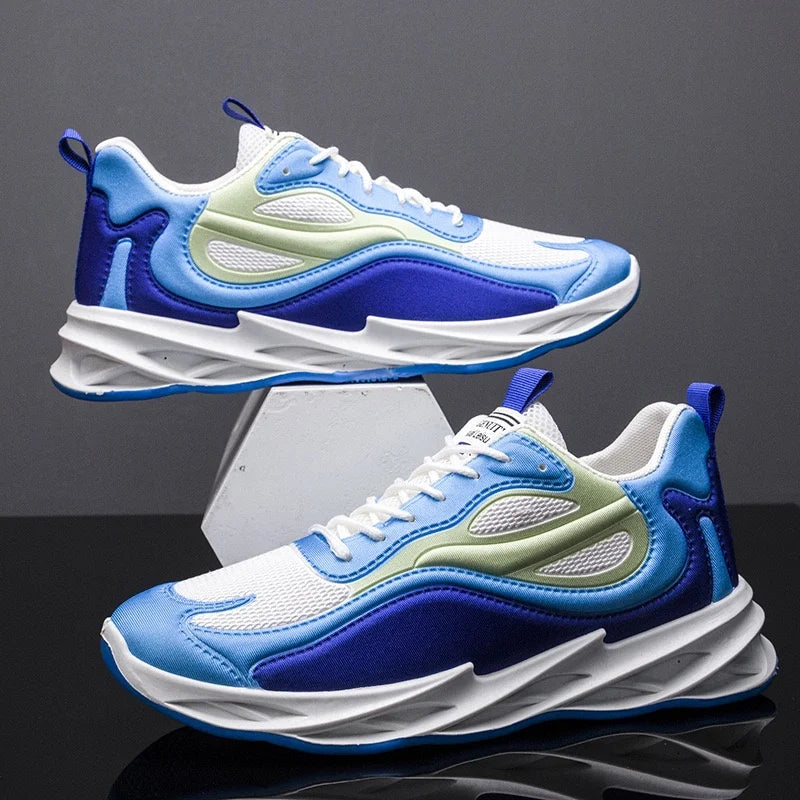 Men's Cushioned Running Trainers – Breathable Lightweight Sports Shoes