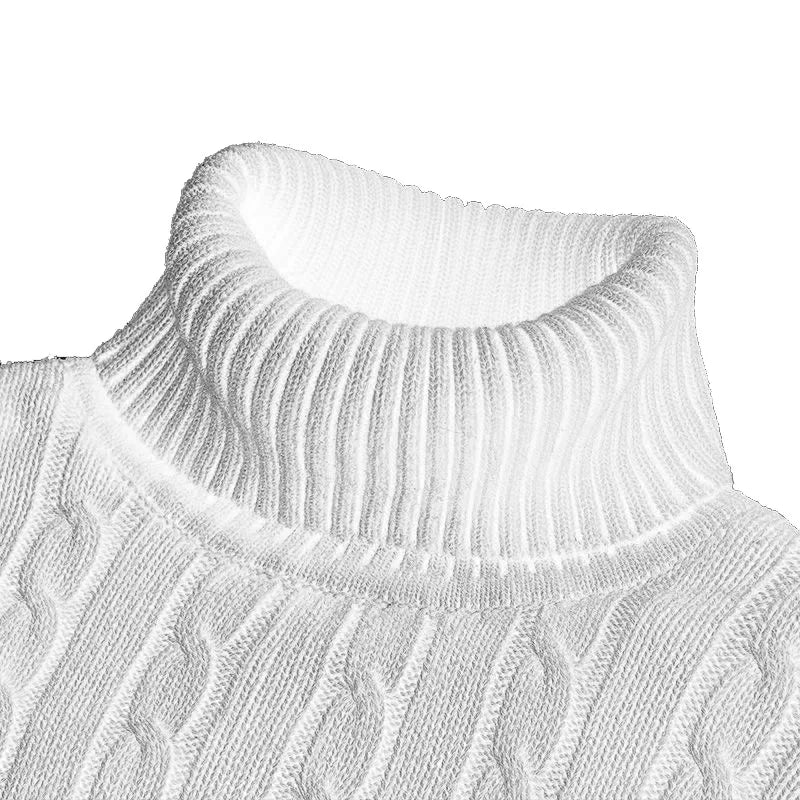 Men's Rollneck Knit Jumper – Warm Winter Turtleneck Pullover