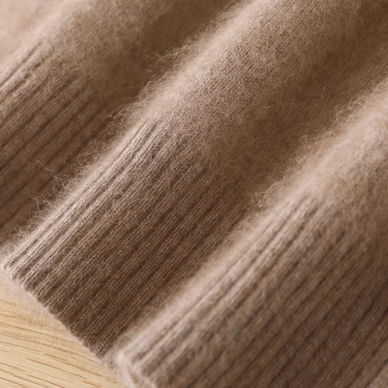 Men's V-Neck Cashmere Blend Jumper – Luxury Knit Winter Pullover
