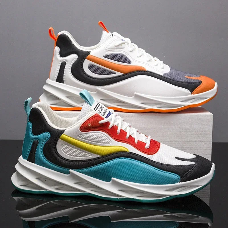 Men's Cushioned Running Trainers – Breathable Lightweight Sports Shoes