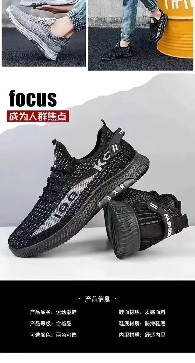Men's Breathable Mesh Trainers – Lightweight Deodorant Sneakers