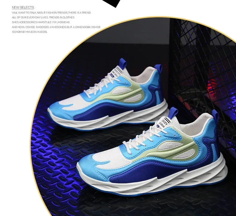Men's Cushioned Running Trainers – Breathable Lightweight Sports Shoes