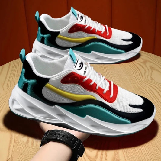 Men's Cushioned Running Trainers – Breathable Lightweight Sports Shoes