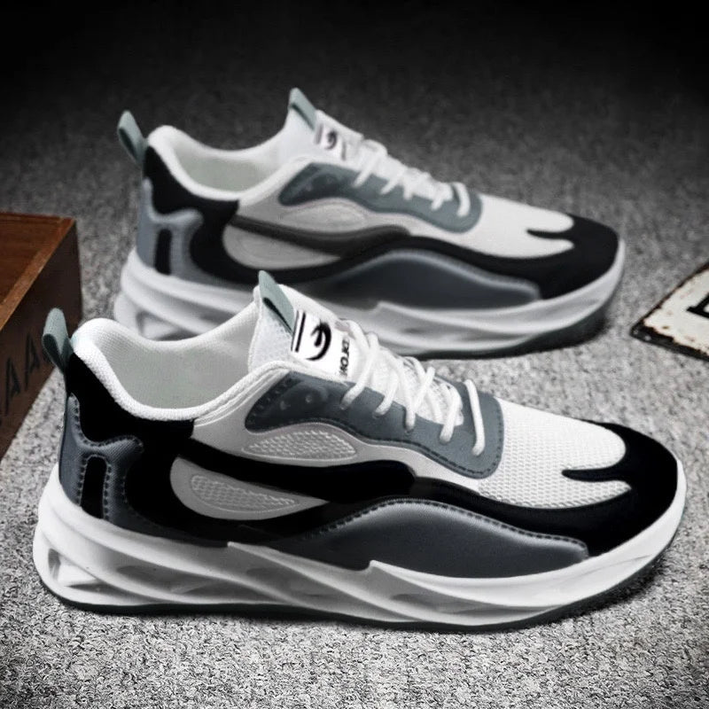 Men's Cushioned Running Trainers – Breathable Lightweight Sports Shoes
