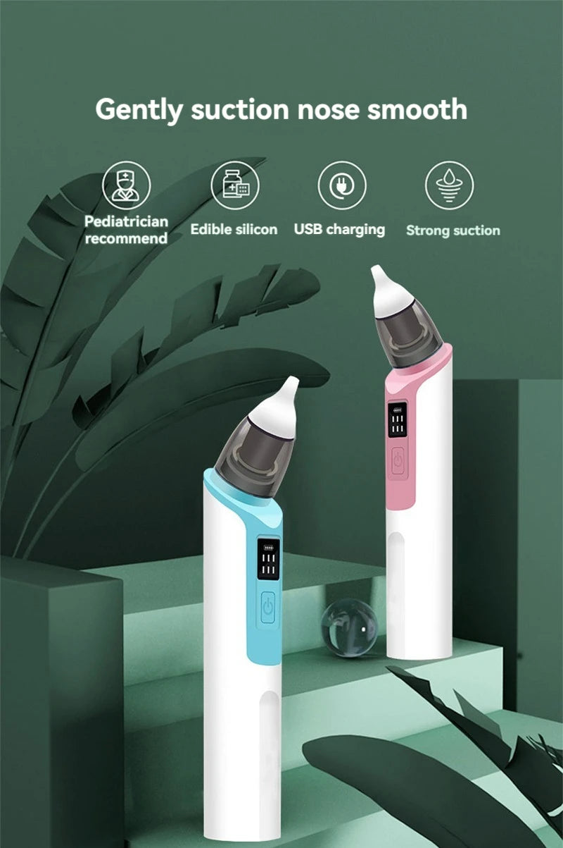 Baby Electric Nasal Aspirator – USB Rechargeable Newborn Nose Cleaner