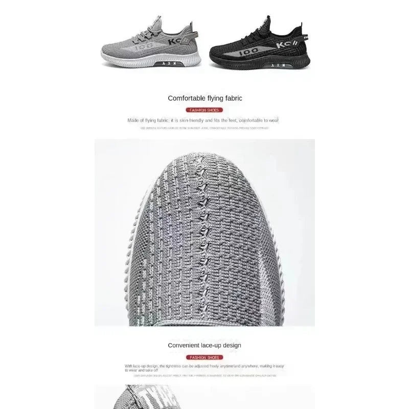 Men's Breathable Mesh Trainers – Lightweight Deodorant Sneakers