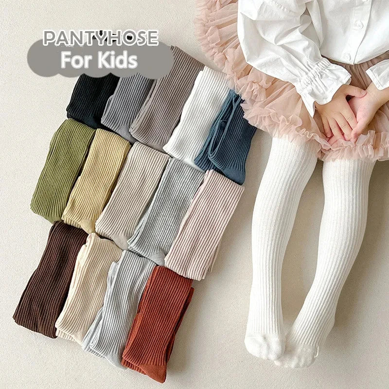 Girls' Pantyhose Tights – Soft Stretch Leggings for Children