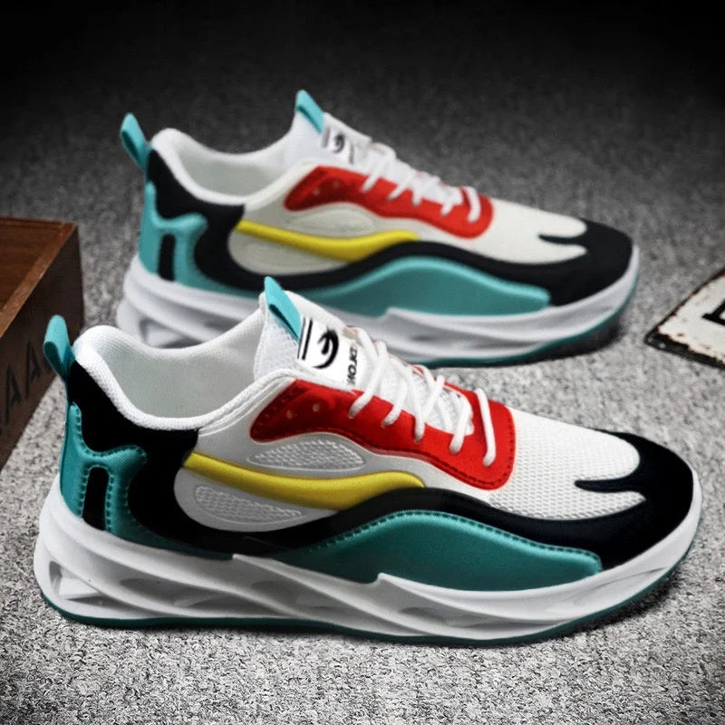 Men's Cushioned Running Trainers – Breathable Lightweight Sports Shoes