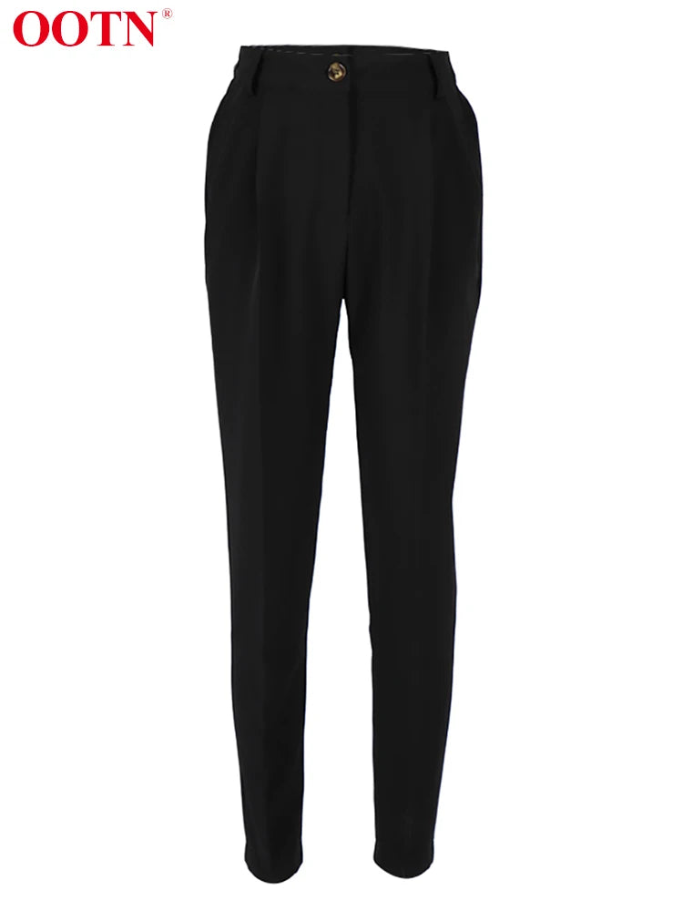 Women's High Waist Pencil Trousers – Smart Casual Slim Fit Pants