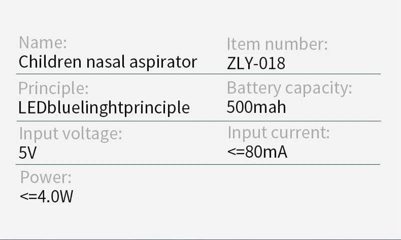 Baby Electric Nasal Aspirator – USB Rechargeable Newborn Nose Cleaner