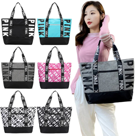 Women's Large Gym & Overnight Tote Bag – Lightweight Shoulder Bag with Zip