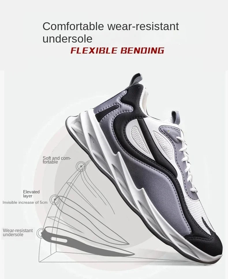 Men's Cushioned Running Trainers – Breathable Lightweight Sports Shoes
