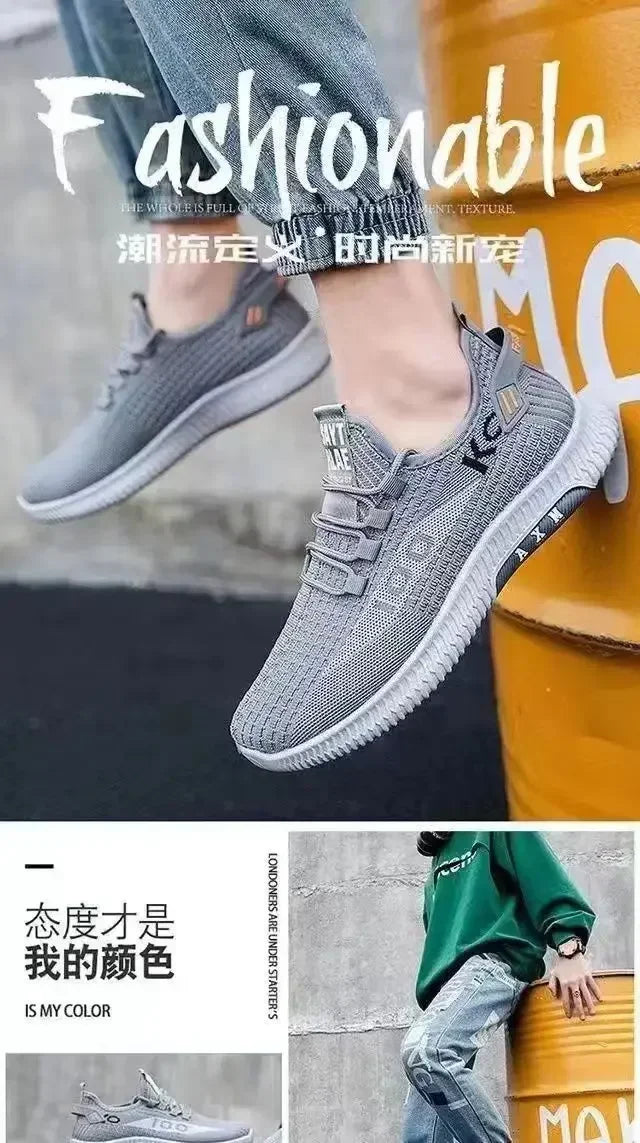 Men's Breathable Mesh Trainers – Lightweight Deodorant Sneakers