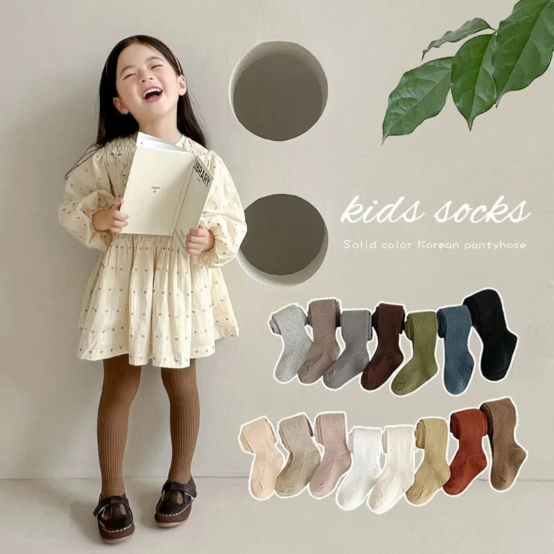 Girls' Pantyhose Tights – Soft Stretch Leggings for Children