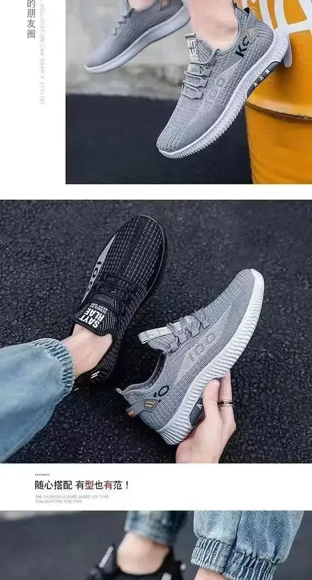 Men's Breathable Mesh Trainers – Lightweight Deodorant Sneakers