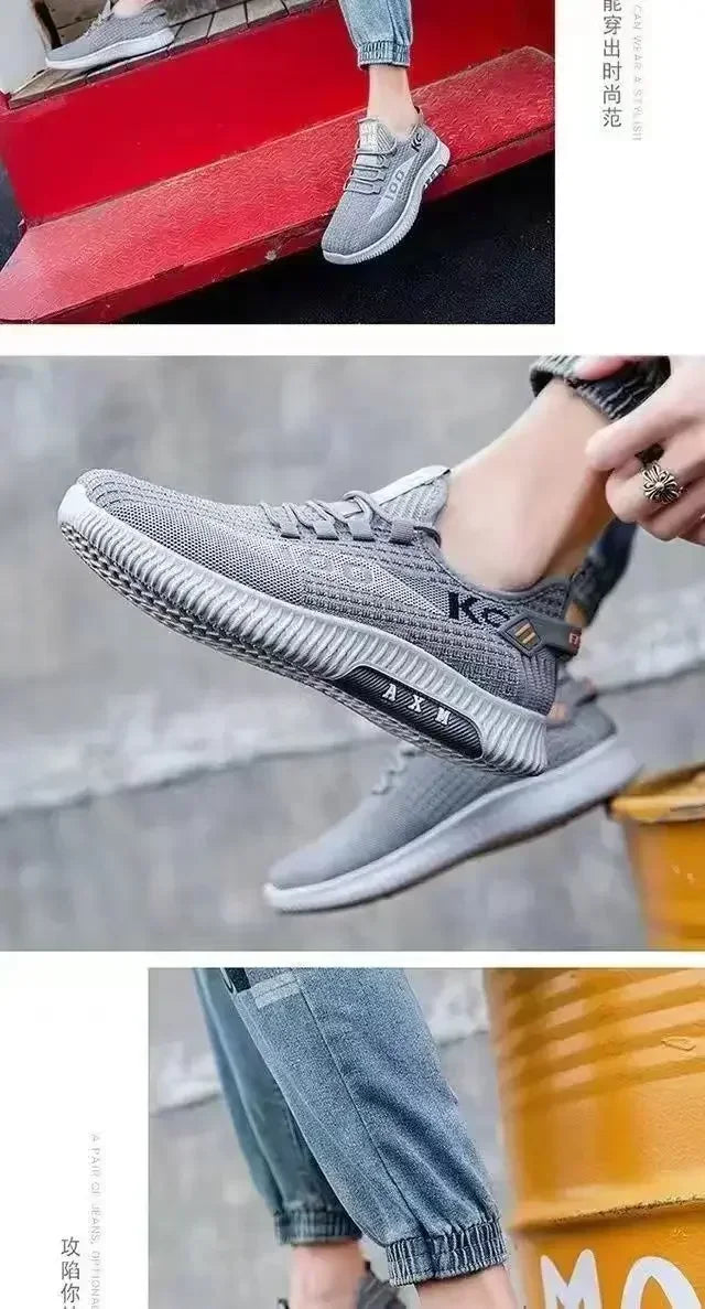 Men's Breathable Mesh Trainers – Lightweight Deodorant Sneakers